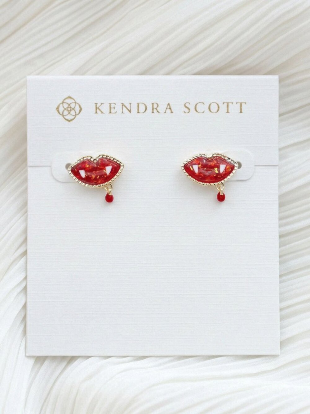 Vampire Gold Red Lab Grown Opal Stud Earrings by Kendra Scott